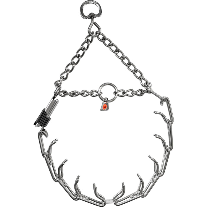 HERM SPRENGER Stainless Steen Training Collar with Center-Plate, Assembly Chain & ClicLock