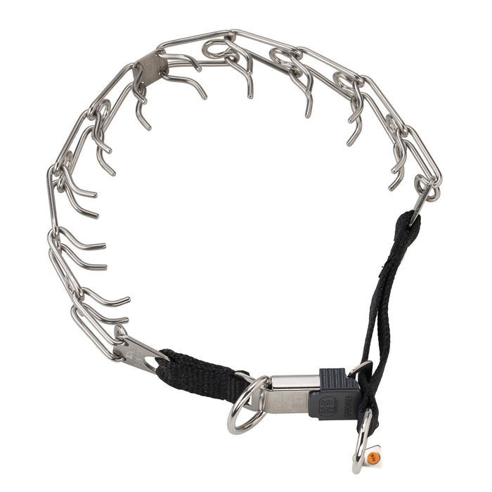ULTRA-PLUS Training Collar with Center-Plate and ClicLock - Stainless Steel | WorkingDogsDirect