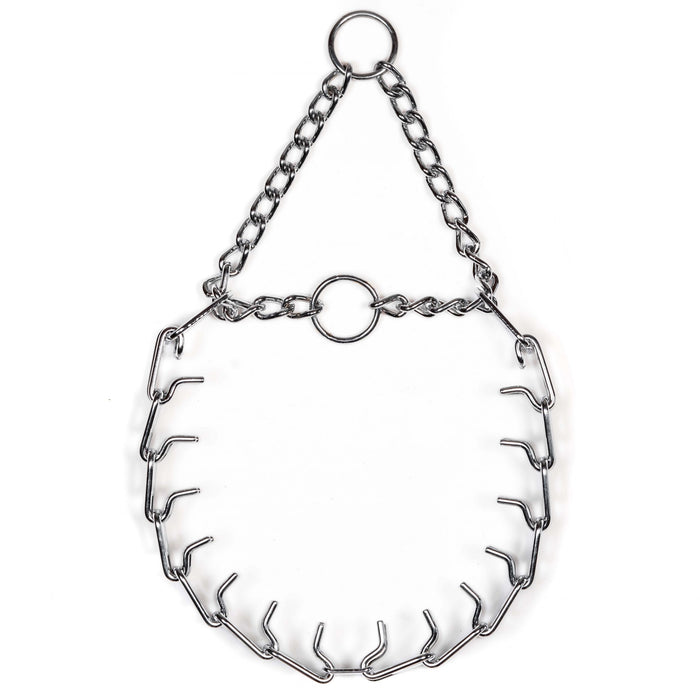 NEW PRODUCT! Herm Sprenger ULTRA-PLUS Training Collar with Center-Plate and Assembly Chain – Steel chrome plated, 3 mm, 60 cm / 24″