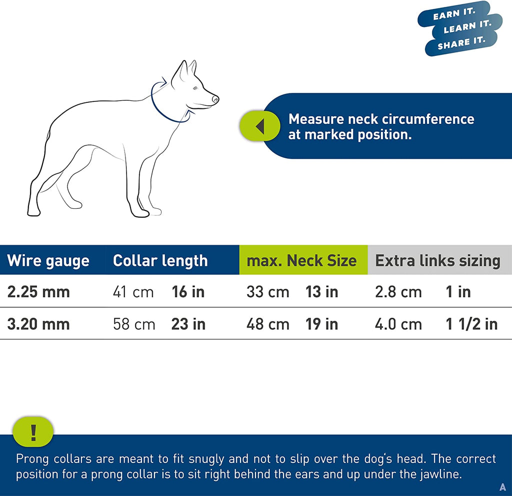 HERM SPRENGER Stainless Steen Training Collar with Center-Plate, Assembly Chain & ClicLock